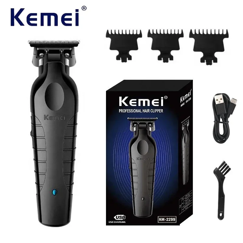 

Машинка для стрижки волос Kemei, профессиональный триммер для волос, аккумуляторная машинка для стрижки волос 0 мм, Мужская машинка для стрижки волос