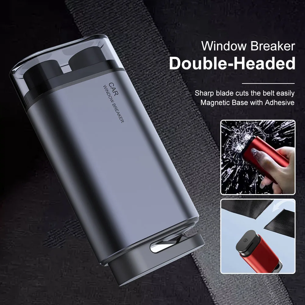 1PCS Multifunction Car Glass Window Breaker Seat Belt Cutter Double-Headed Car Glass Breaker Aluminum Alloy Car Safety Hammer
1PCS Multifunction Car Glass Window Breaker Seat Belt Cutter Double-Headed Car Glass Breaker Aluminum Alloy Car Safety Hammer