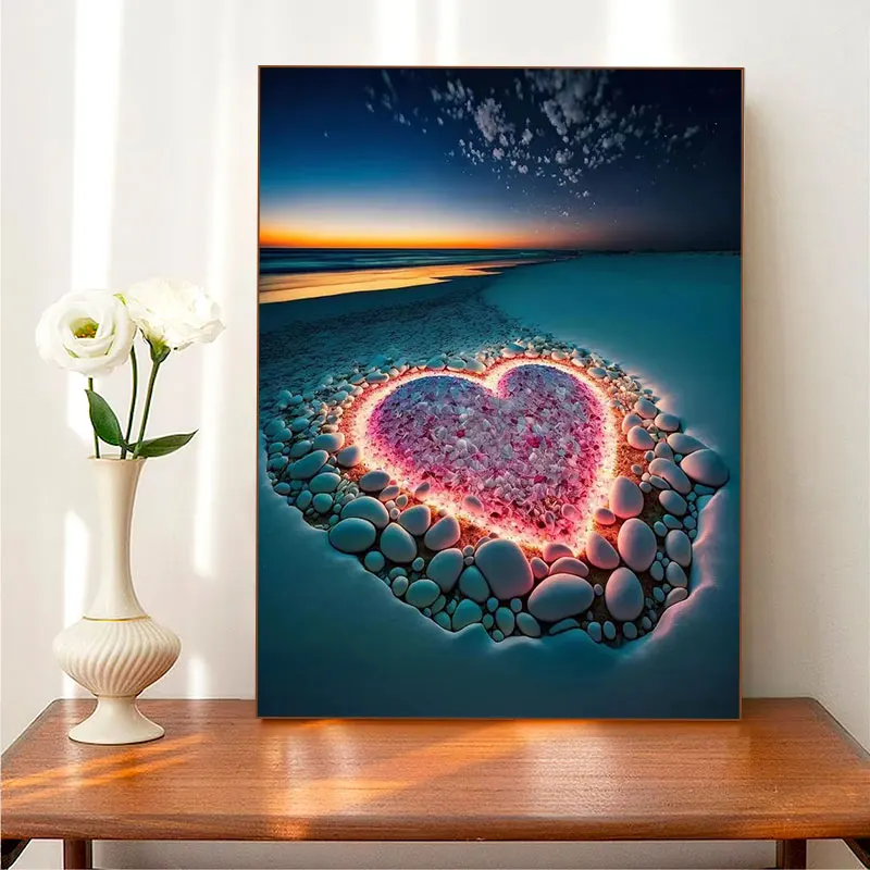 5D Color Diamond Art Romantic Love Beach Painting Adult Color Diamond Handmade Diamond Painting Home Decoration Style B
5D Color Diamond Art Romantic Love Beach Painting Adult Color Diamond Handmade Diamond Painting Home Decoration Style B