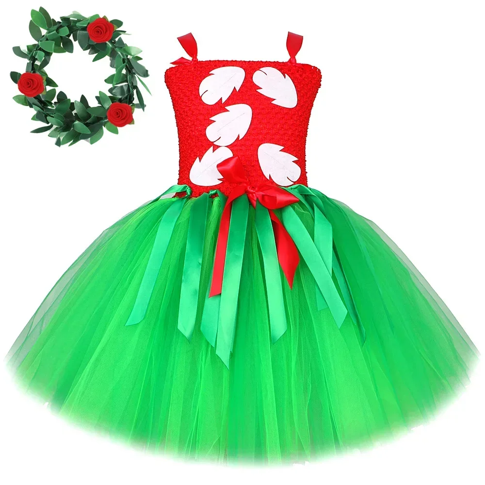 

Hawaiian Princess Girls Tutu Dress Baby Infant Girls Hula Luau Birthday Party Dress Halloween Costume Outfit with Headband