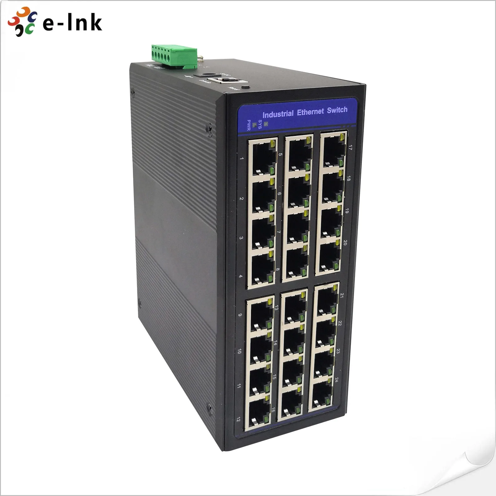 

24 port 1000Mbps RJ45 Hub Gigabit Managed Industrial Ethernet Switch with DIN rail Installation