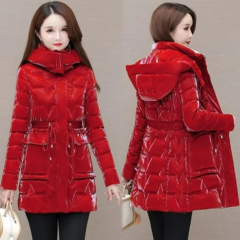 2024 New Women Down Cotton Coat Winter Jacket Mid Length Version Parkas Glossy Slim Warm Outwear Hooded Large Size Overcoat
2024 New Women Down Cotton Coat Winter Jacket Mid Length Version Parkas Glossy Slim Warm Outwear Hooded Large Size Overcoat