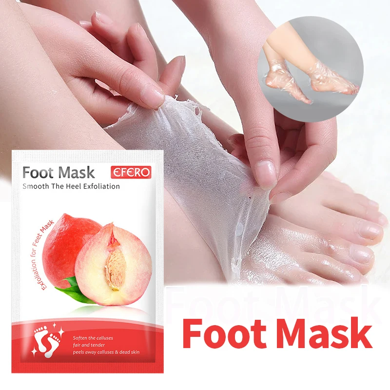 

Exfoliating Foot Mask Moisturizing Spa Pedicure Socks Anti Drying Cracking Heel Peeling Dead Skin Remover Honey Peach Feet Mask