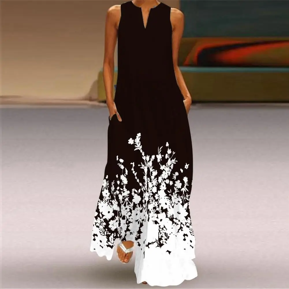 V-neck Printed Dress Floral Print Off Shoulder Maxi Dress with Side Pockets Summer A-line V Neck Long Dress for Women Elegant
V-neck Printed Dress Floral Print Off Shoulder Maxi Dress with Side Pockets Summer A-line V Neck Long Dress for Women Elegant