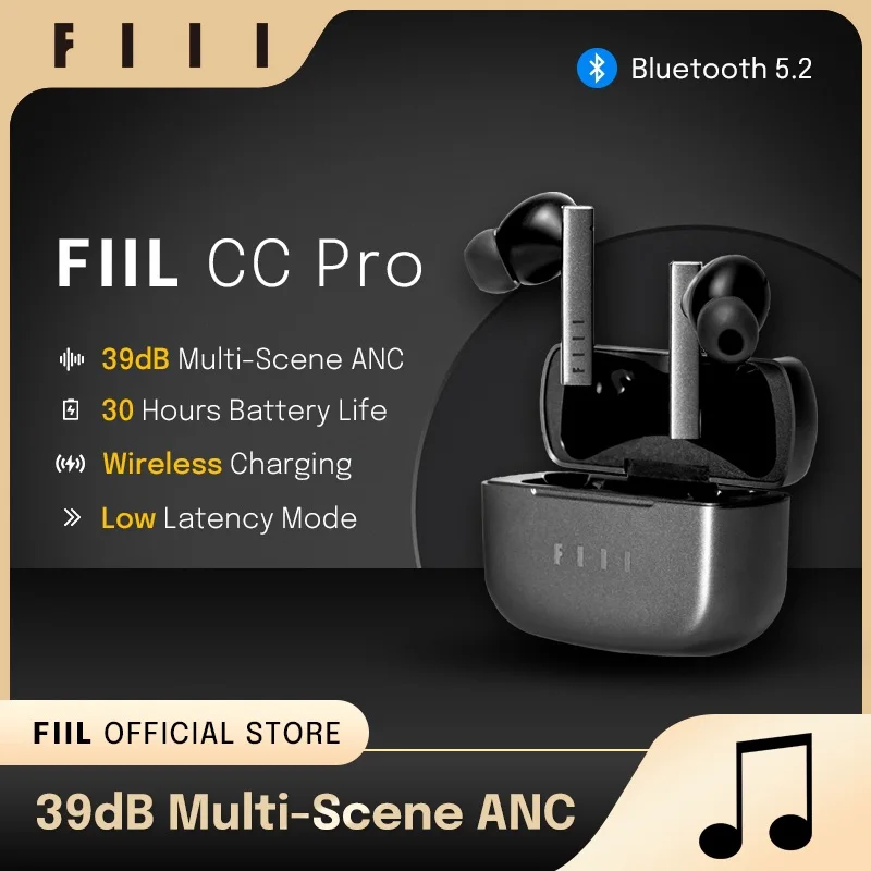 FIIL CC Pro 39dB Active Noise Cancelling Earbuds Bluetooth 5.2 Wireless Headphones TWS ANC Low Latency Earphones Support fiil+AP
FIIL CC Pro 39dB Active Noise Cancelling Earbuds Bluetooth 5.2 Wireless Headphones TWS ANC Low Latency Earphones Support fiil+AP