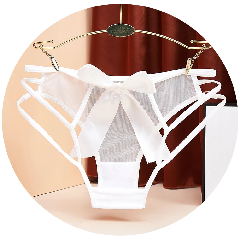 Women Sexy Mesh Briefs Transparent Hollow Panties Bowknot Smooth Ladies Lingerie Ultra-thin Sheer Underwear Erotic Knickers
Women Sexy Mesh Briefs Transparent Hollow Panties Bowknot Smooth Ladies Lingerie Ultra-thin Sheer Underwear Erotic Knickers