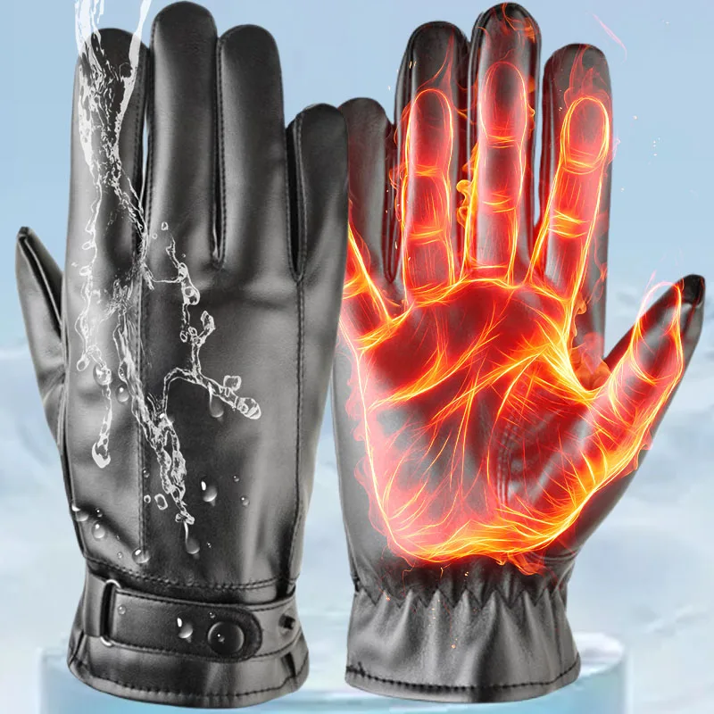 Leather Gloves for Men Women Winter Screen Warm Thickened Plush Military Guantes Non-Slip Windproof Outdoor Knitted Riding Glove
Leather Gloves for Men Women Winter Screen Warm Thickened Plush Military Guantes Non-Slip Windproof Outdoor Knitted Riding Glove