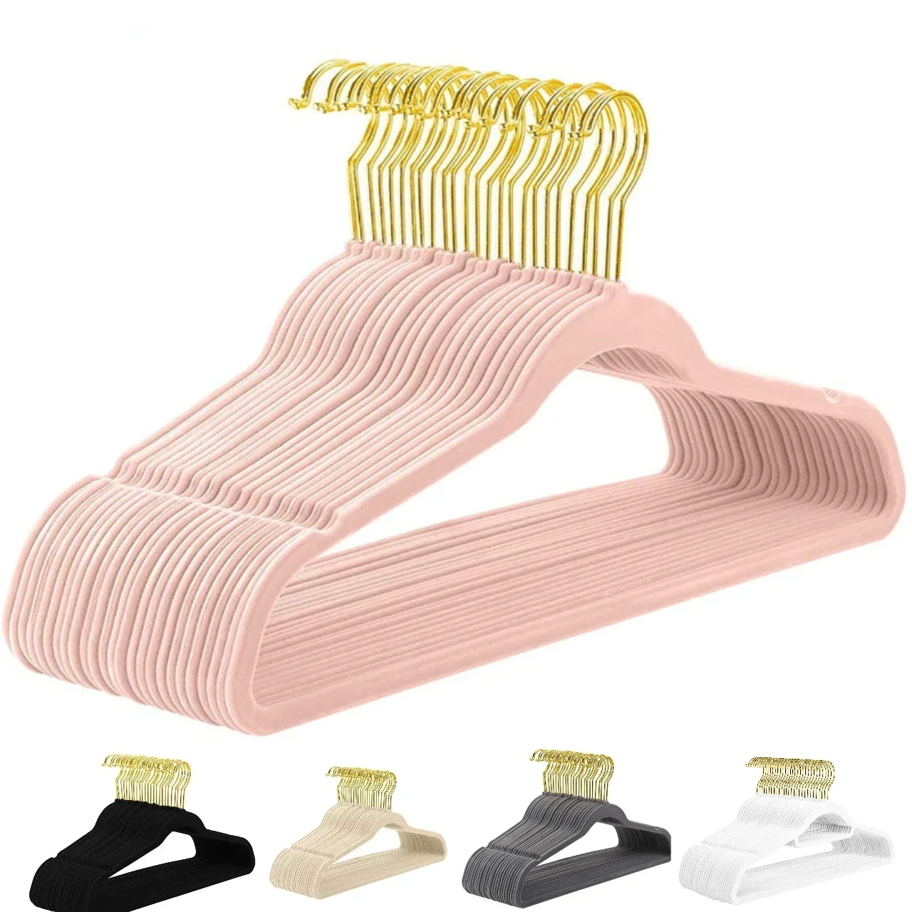 10pcs Gold Hook Anti-Slip Flocking Hanger, Pants Rack, Tie Rack, Adult Clothes, Clothing Store ABS Magic Hanger Wardrobe Storage
10pcs Gold Hook Anti-Slip Flocking Hanger, Pants Rack, Tie Rack, Adult Clothes, Clothing Store ABS Magic Hanger Wardrobe Storage