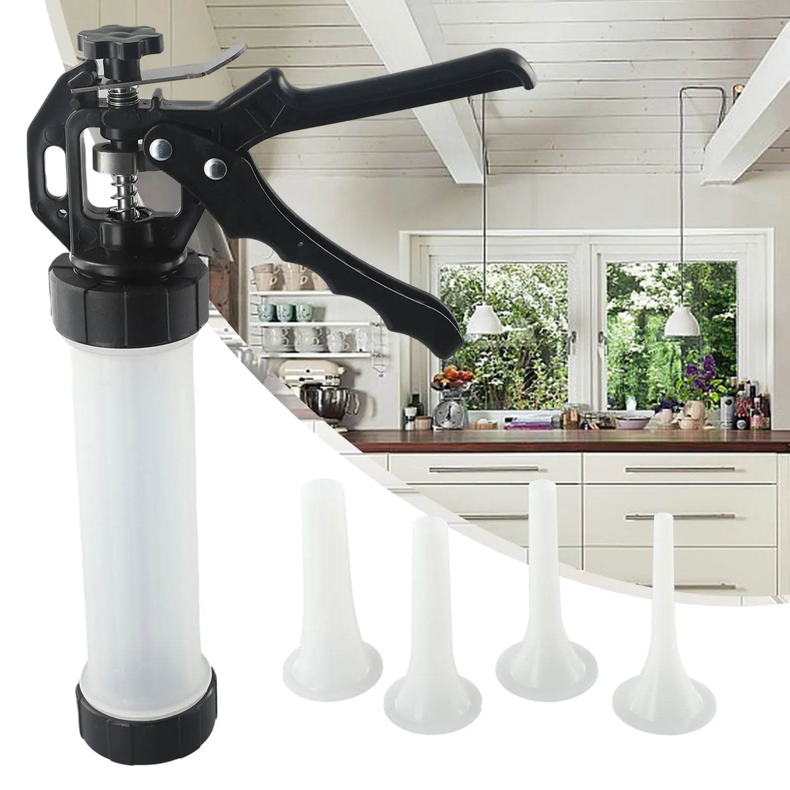 500ml Small Homemade Hand Operated Sausage Machine Meat Filler Maker Tool Syringe Sausage Stuffer Gadgets Manual Meat Injector
500ml Small Homemade Hand Operated Sausage Machine Meat Filler Maker Tool Syringe Sausage Stuffer Gadgets Manual Meat Injector
