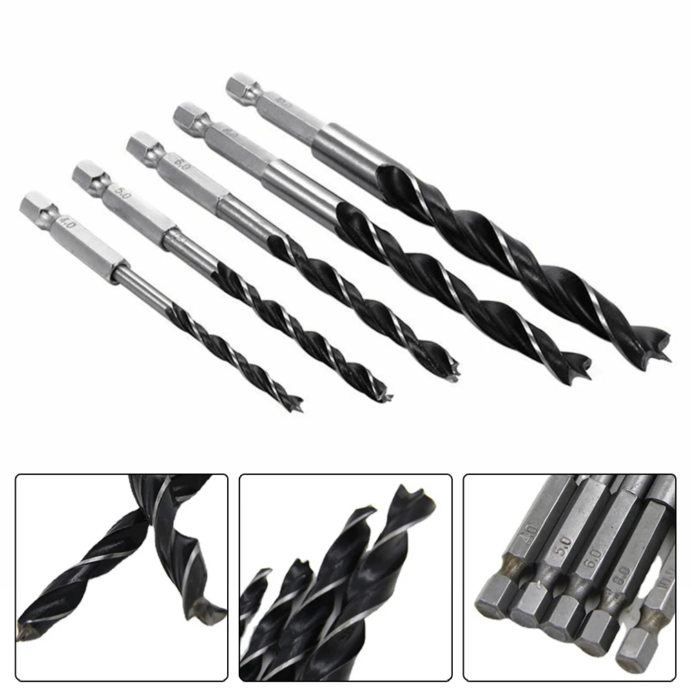 For Woodworking Drilling Drill Bits Three-pointed /10mm /5mm 5 Piece Set Hex Shank Three Point Woodworking Drill
For Woodworking Drilling Drill Bits Three-pointed /10mm /5mm 5 Piece Set Hex Shank Three Point Woodworking Drill