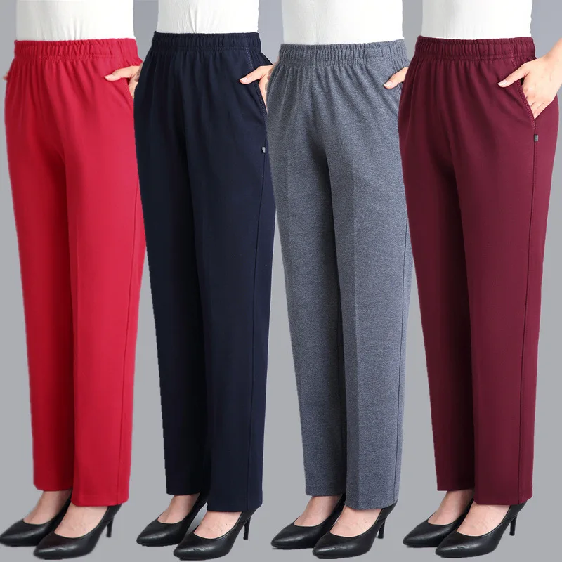 Middle Aged Mother's Autumn High Waist Cotton Trousers 5XL Loose Elastic Waist Casual Pants Black Thicken Warm Women's Straight
Middle Aged Mother's Autumn High Waist Cotton Trousers 5XL Loose Elastic Waist Casual Pants Black Thicken Warm Women's Straight