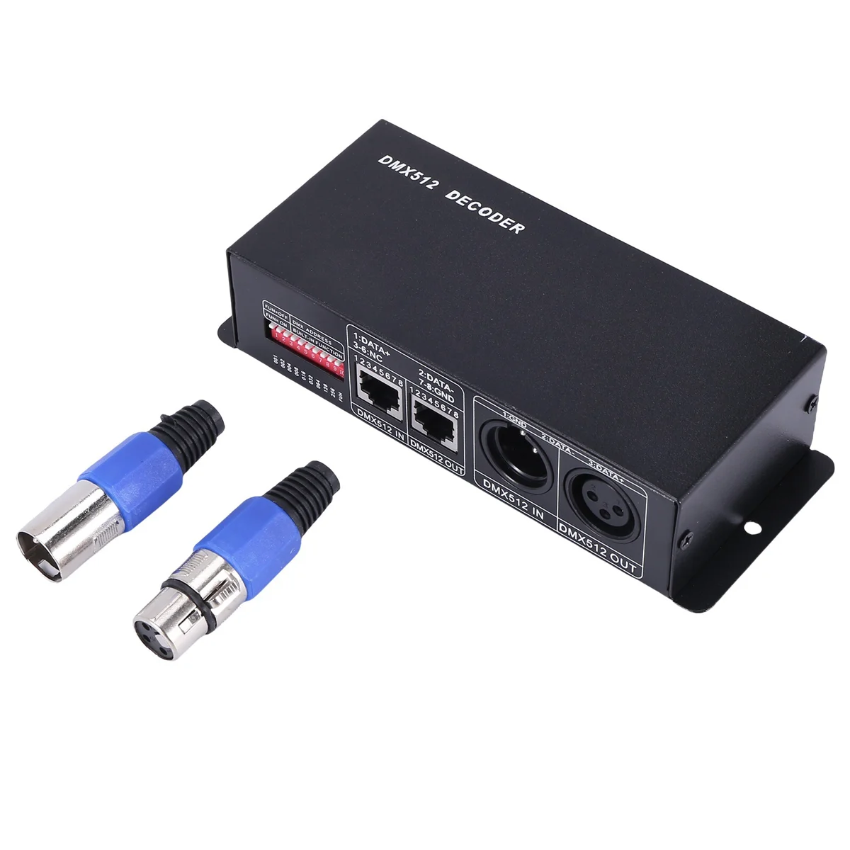 

Декодер для DMX 512, 4 канала x 8a, фотоконтроллер, 4-канальный драйвер, RGBW фотолента, DC 12V - 24V
