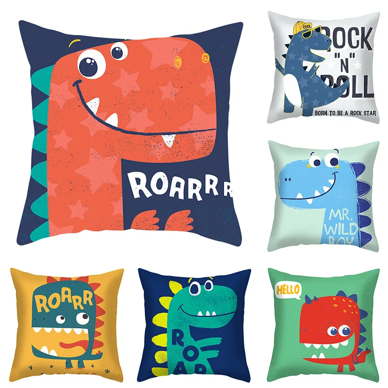 Cartoon Dinosaur Series Decorative Pillowcase Cushions for Sofa Pillowcover Decorative Decoration of Children Room 45cmx45cm
Cartoon Dinosaur Series Decorative Pillowcase Cushions for Sofa Pillowcover Decorative Decoration of Children Room 45cmx45cm
