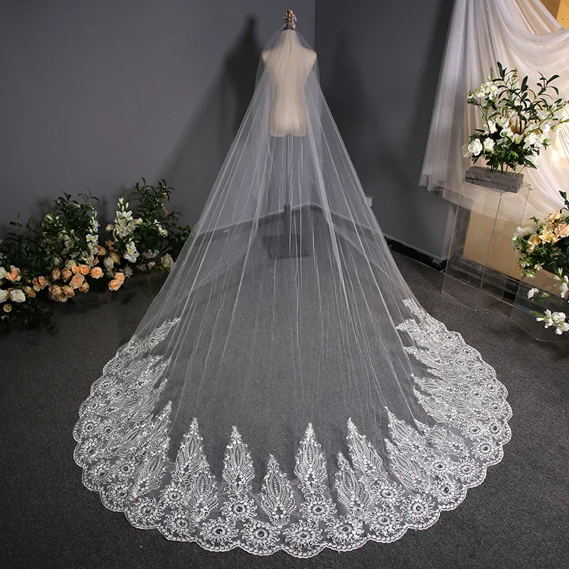 Bride Wedding Long Mopping Floor Veil Wholesale Beautiful Lace Flower Side Length Tailing Veil Veil
Bride Wedding Long Mopping Floor Veil Wholesale Beautiful Lace Flower Side Length Tailing Veil Veil