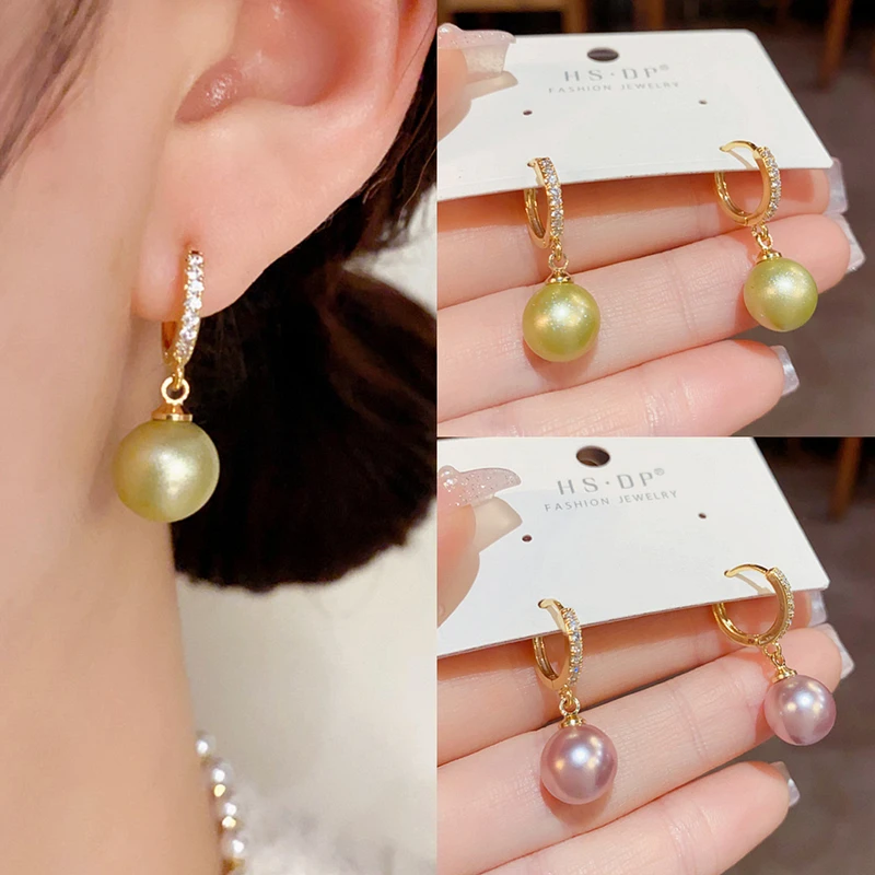 

New Classic Elegant Imitation Pearl Dangle Earrings For Women Crystal Long Tassel Exquisite Drop Earring Wedding Jewelry Gifts