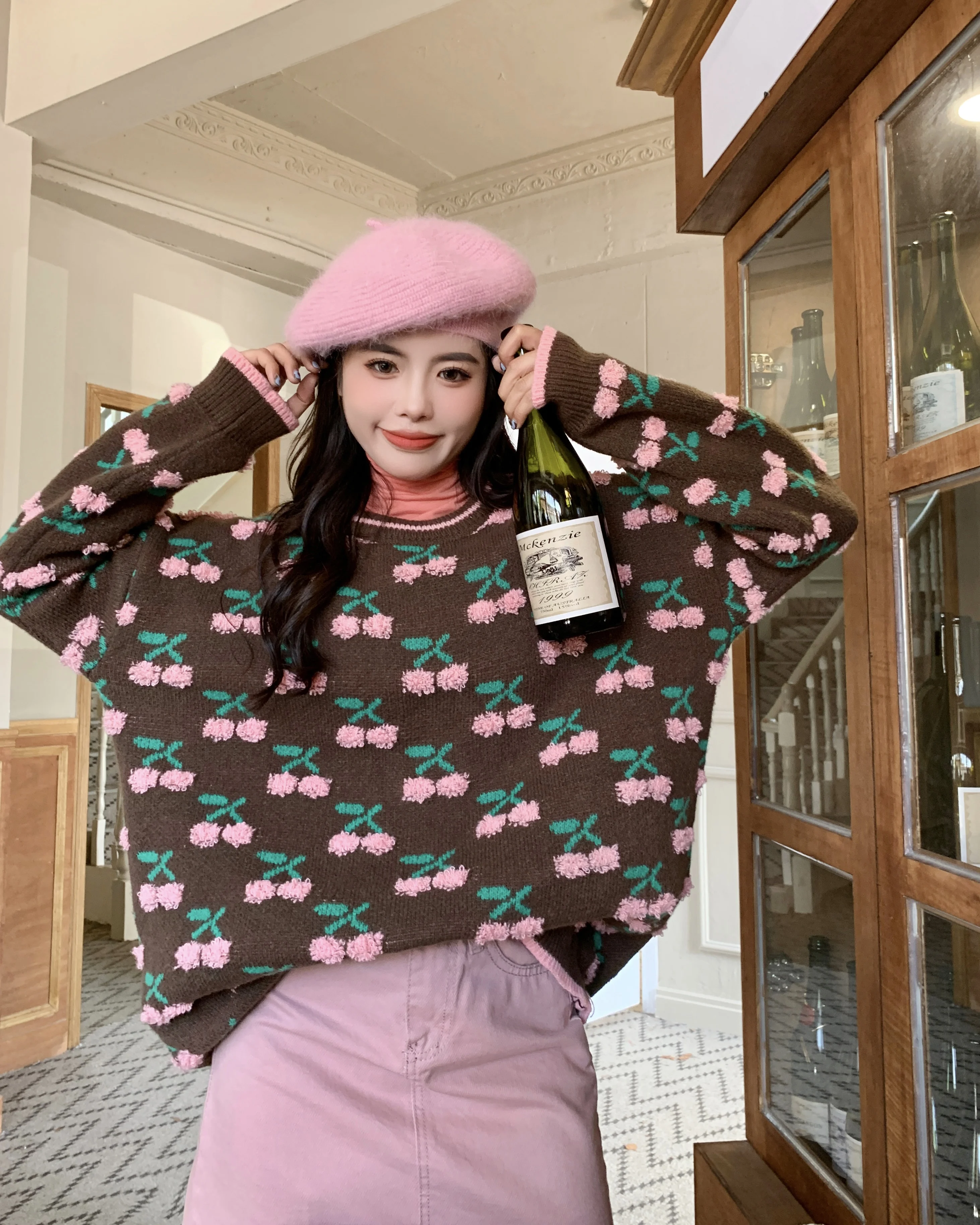 2022 New Autumn and Winter Loose Slouchy Sweater Coat Cherry Design Wear Pullover Knit Free Shipping
2022 New Autumn and Winter Loose Slouchy Sweater Coat Cherry Design Wear Pullover Knit Free Shipping