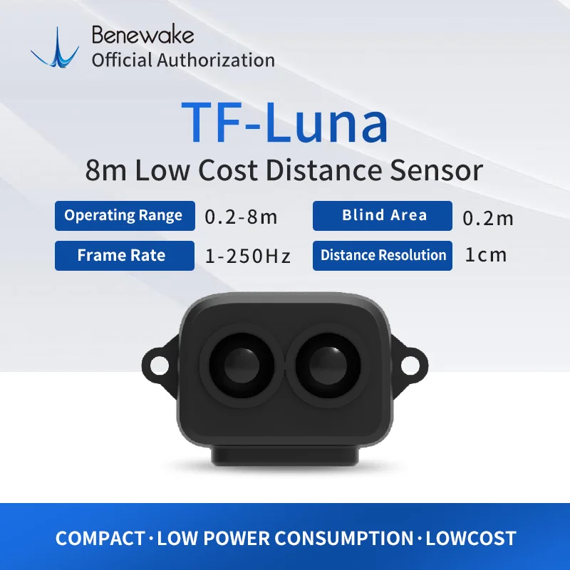 

Benewake TF-Luna 8m detection distance, small size, low cost, light weight, obstacle avoidance, easy to integrate laser distance