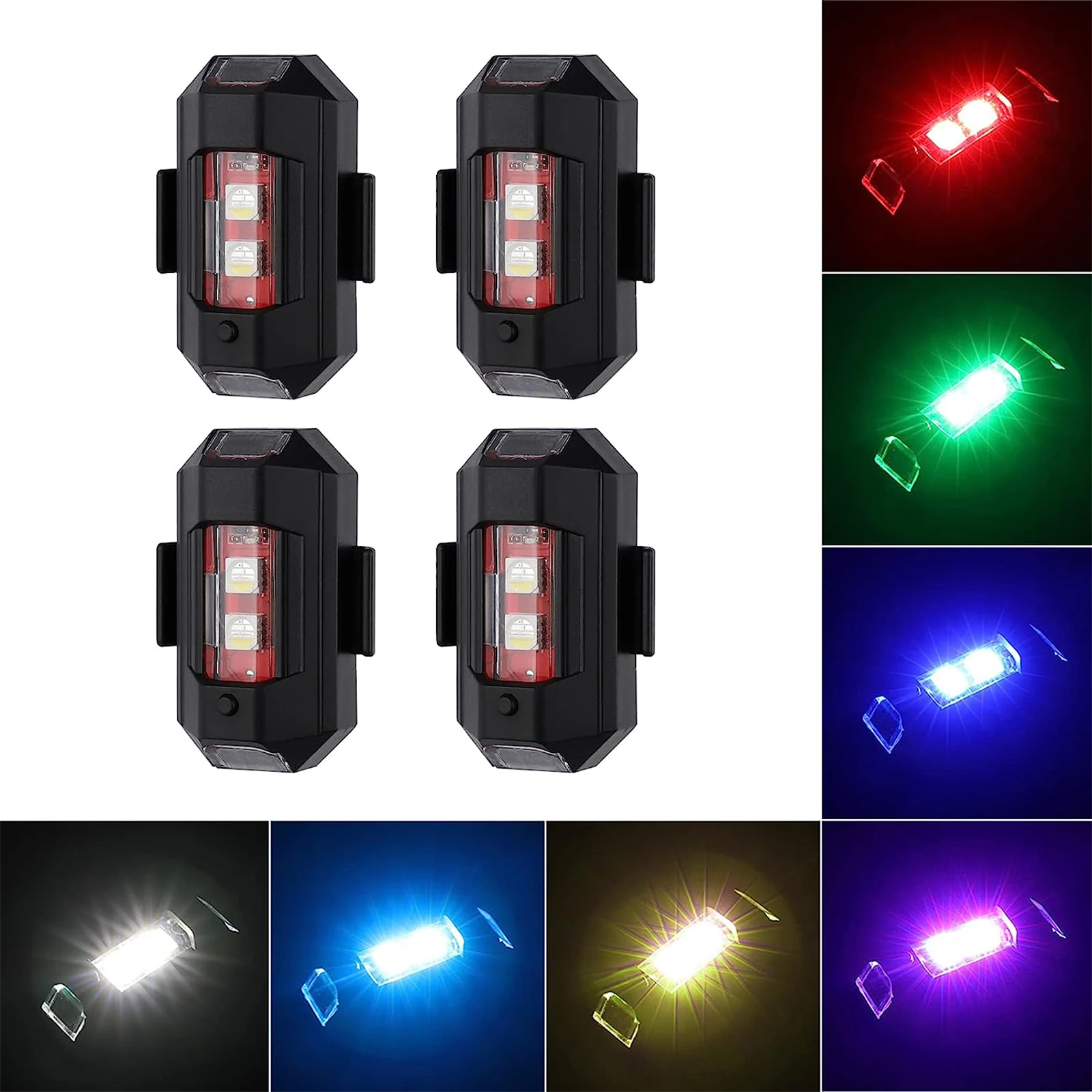 Anti-collision Universal Led Aircraft Strobe Light For Motorcycle Warning Light with USB Charging 7 Colors Turn Signal Indicator
Anti-collision Universal Led Aircraft Strobe Light For Motorcycle Warning Light with USB Charging 7 Colors Turn Signal Indicator