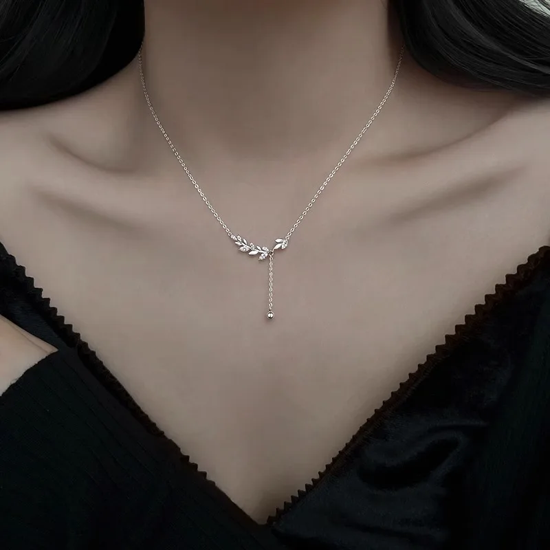 PANJBJ 925 Sterling Silver Wheatear Necklace for Women Girl Concise Fashion Individuality Jewelry Birthday Gift Dropshipping
PANJBJ 925 Sterling Silver Wheatear Necklace for Women Girl Concise Fashion Individuality Jewelry Birthday Gift Dropshipping