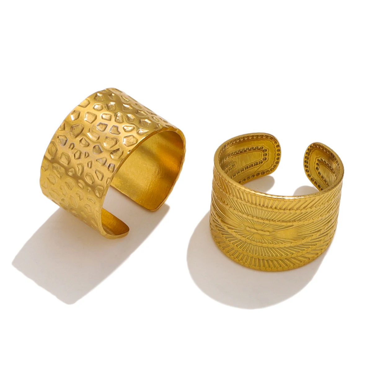 Stainless Steel 18K Gold Plated Wide Ring Men and Women Open Texture Simple Luxury Quality New Fashion Jewelry Gifts Banquet
Stainless Steel 18K Gold Plated Wide Ring Men and Women Open Texture Simple Luxury Quality New Fashion Jewelry Gifts Banquet