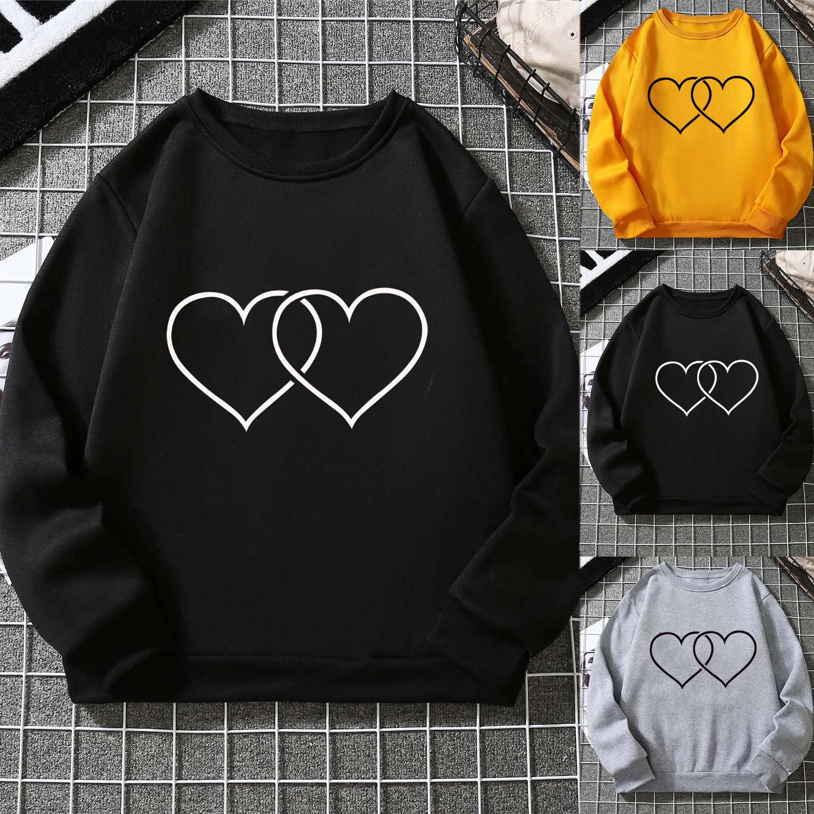 Fall/Winter 2022 New Loose Oversize Women's Long Sleeve Student Two Heart Print Crew Neck Print Top Women's
Fall/Winter 2022 New Loose Oversize Women's Long Sleeve Student Two Heart Print Crew Neck Print Top Women's