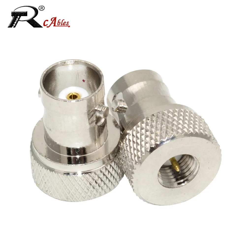 

1PC BNC Female to SMA Male Disc Nickel Plated Coaxial RF Adapter High Frequency Adapter BNC Female Transfer SMA Male