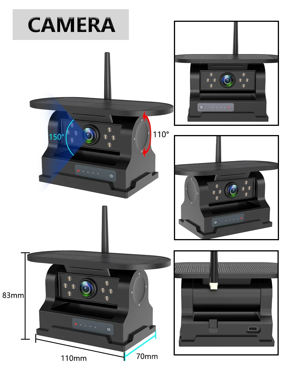 7 بوصة مركبة تعمل باللمس DVR مع 2 كاميرا احتياطية لاسلكية مغناطيسية تعمل بالطاقة الشمسية BSD إنذار لشاحنة/RV/مقطورة/رافعة شوكية 20 7 بوصة مركبة تعمل باللمس DVR مع 2 كاميرا احتياطية لاسلكية مغناطيسية تعمل بالطاقة الشمسية BSD إنذار لشاحنة/RV/مقطورة/رافعة شوكية