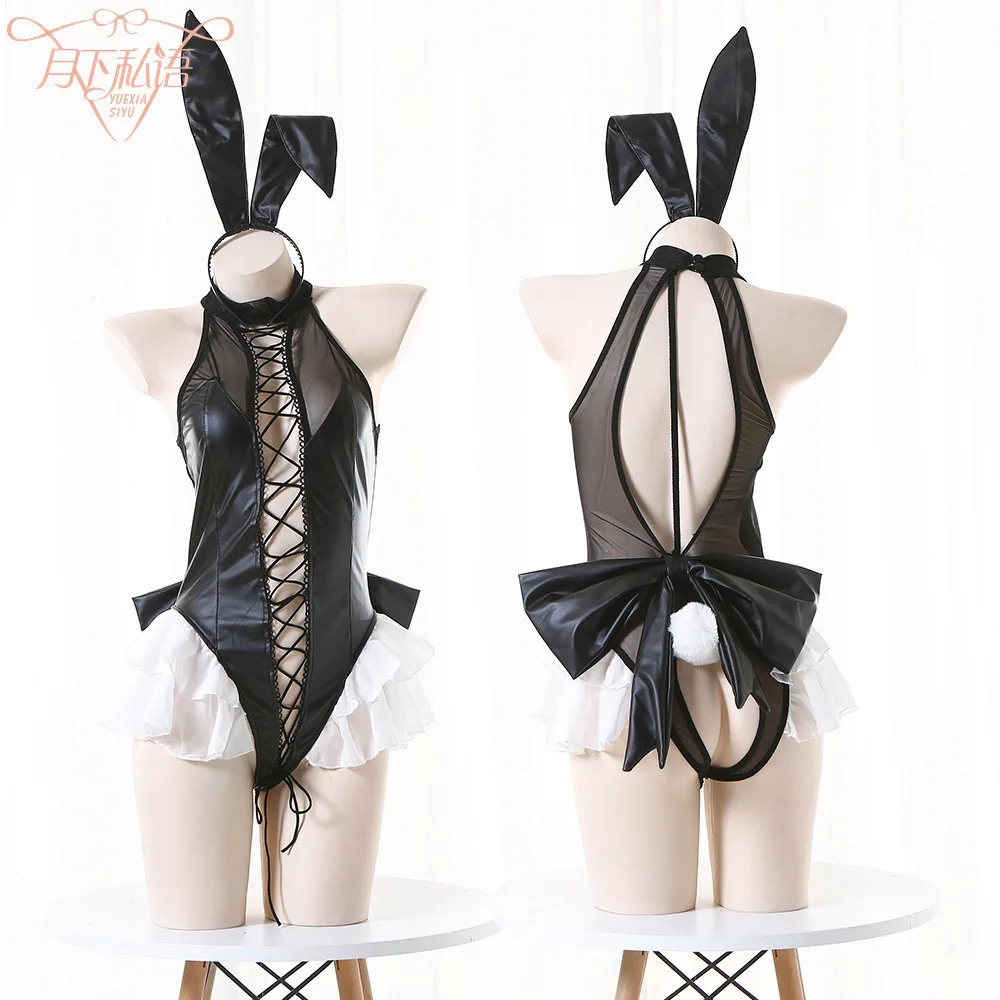 Black Lingerie Sexy Hanging Neck Perspective Hollow One Piece Mesh Uniform Set Porno Costume Sexy Women Open Rabbit Girl
Black Lingerie Sexy Hanging Neck Perspective Hollow One Piece Mesh Uniform Set Porno Costume Sexy Women Open Rabbit Girl