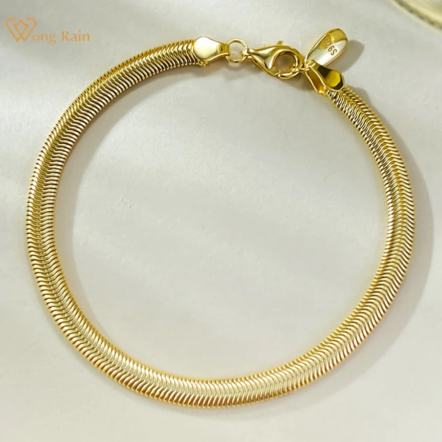 Wong Rain 18K Gold Plated 925 Sterling Silver Personality Bracelets for Women Men Hip Hop Rock Fine Jewelry Party Gift Wholesale
Wong Rain 18K Gold Plated 925 Sterling Silver Personality Bracelets for Women Men Hip Hop Rock Fine Jewelry Party Gift Wholesale