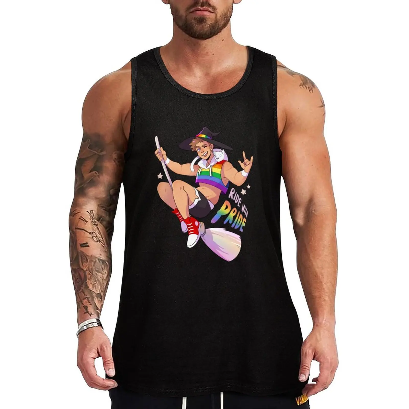 

New Ride with Pride - Gay Tank Top Men's gym t-shirt bodybuilding for men sleeveless
