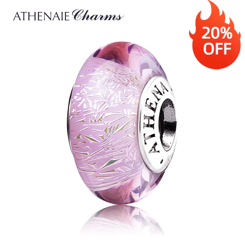 ATHENAIE Real 925 Silver Core Pink Shimmer Charms Genuine Murano Glass Bead Fit European Bracelets Gift for Thanksgiving Day
ATHENAIE Real 925 Silver Core Pink Shimmer Charms Genuine Murano Glass Bead Fit European Bracelets Gift for Thanksgiving Day