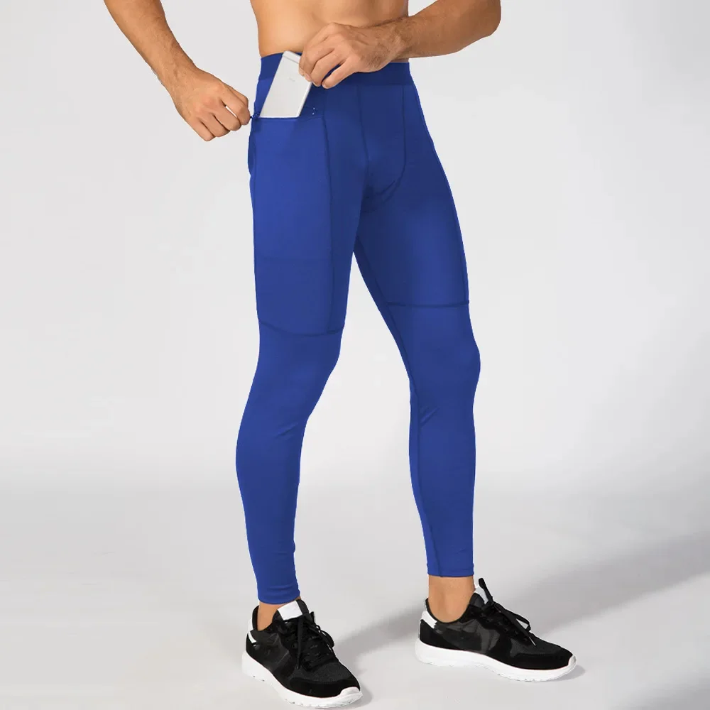 

Мужские спортивные колготки, Компрессионные Леггинсы для спортзала, тренировочные штаны для фитнеса, быстросохнущая Мужская спортивная одежда для бега, баскетбола