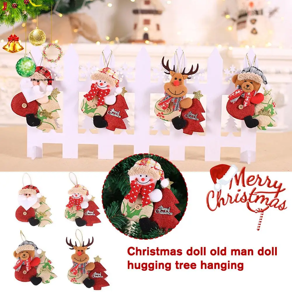 

Christmas Santa Claus Hanging Pendant Snowman Elk Xmas Tree Hanging Ornament Doll for Home Christmas Decorations I6B4