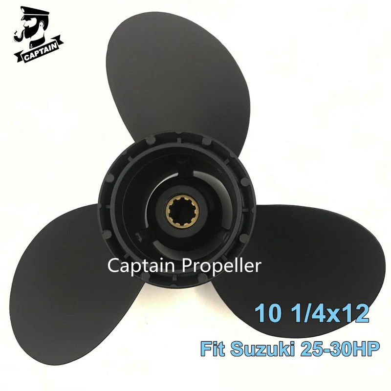 Captain Boat Outboard Propeller 10 1/4x12 Fit Suzuki Engine DT25C DT30C DF25 DF30 DT20 DT25 10 Splines Suzuki Propeller 3 Blades
Captain Boat Outboard Propeller 10 1/4x12 Fit Suzuki Engine DT25C DT30C DF25 DF30 DT20 DT25 10 Splines Suzuki Propeller 3 Blades
