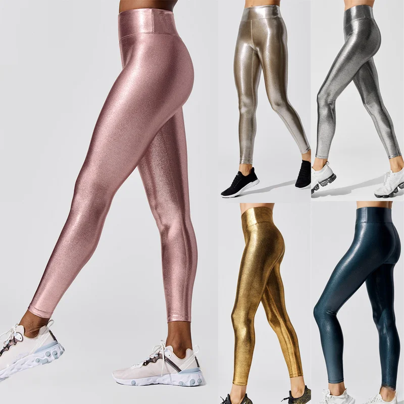 Bronzing Yoga Pants Women Sexy High Waist Slim Faux Leather Leggings Fitness Running Sports Clothing Shiny Nightclub Leggings
Bronzing Yoga Pants Women Sexy High Waist Slim Faux Leather Leggings Fitness Running Sports Clothing Shiny Nightclub Leggings