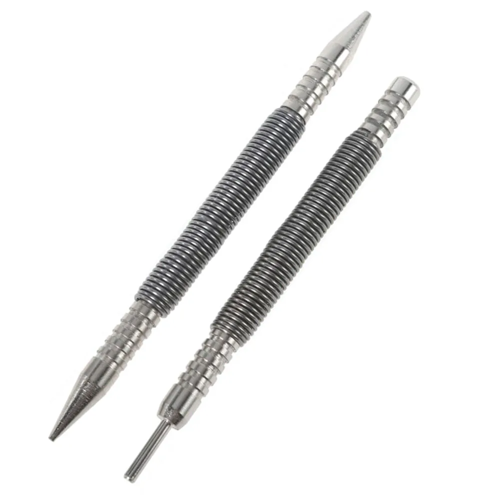 Spring Tool Nail Set Metal Punch Set for Marking Center Holes Double Ended Prick Punch and Center Punch 2pcs
Spring Tool Nail Set Metal Punch Set for Marking Center Holes Double Ended Prick Punch and Center Punch 2pcs