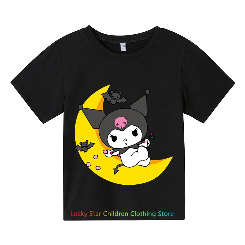 Hello Kitty Kuromi Tshirts Kid Clothes Girls Fashion Top Children Short Sleeve Round Neck Casual Summer Baby T shirt Set Tops
Hello Kitty Kuromi Tshirts Kid Clothes Girls Fashion Top Children Short Sleeve Round Neck Casual Summer Baby T shirt Set Tops