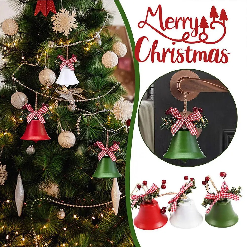 

Christmas Trees Bowknot Jingle Bell Mini Ornaments Craft DIY Wedding Party Xmas Pendant Decoration Hanging Gift Home X7A6