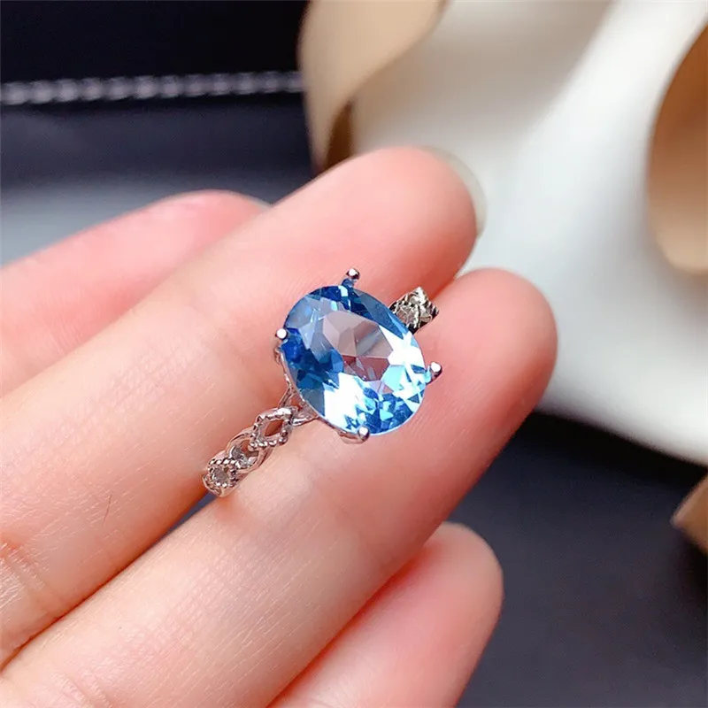 Natural Topaz Ring 7*9mm Blue Stone Fashion Jewelry Women Anniversary Birthday Gift Genuine 925 Sterling Silver
Natural Topaz Ring 7*9mm Blue Stone Fashion Jewelry Women Anniversary Birthday Gift Genuine 925 Sterling Silver