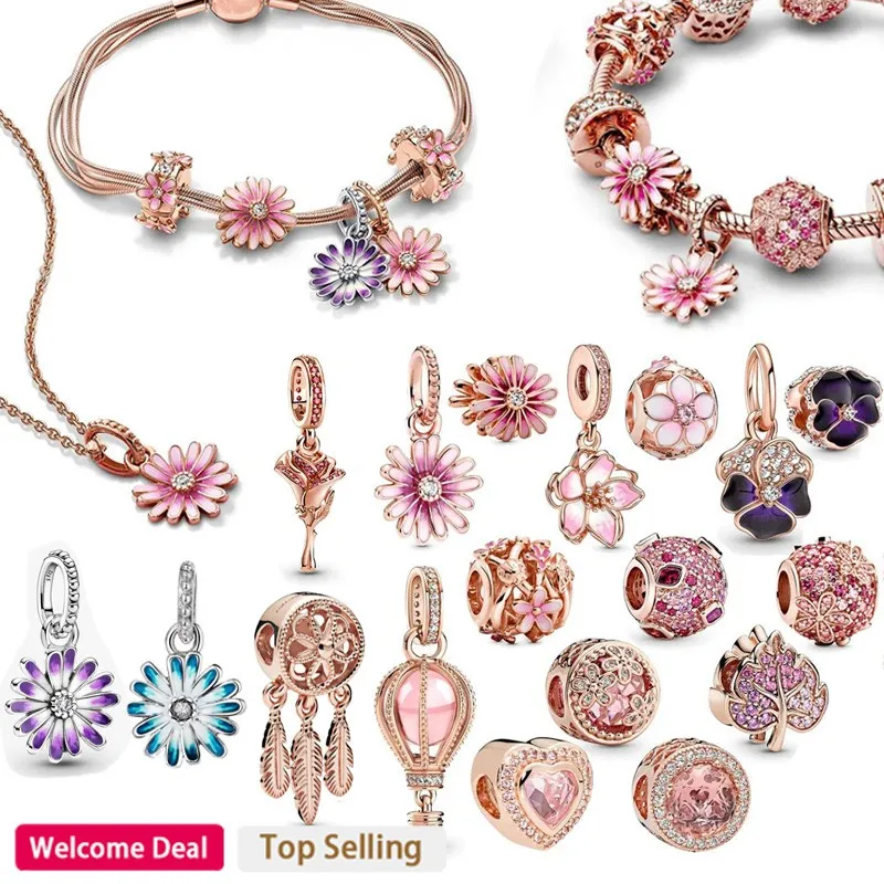 Suitable for Women's Original Women's Bracelet 925 Sterling Silver Daisy Pendant Girl DIY String Decoration Light Luxury Charm
Suitable for Women's Original Women's Bracelet 925 Sterling Silver Daisy Pendant Girl DIY String Decoration Light Luxury Charm