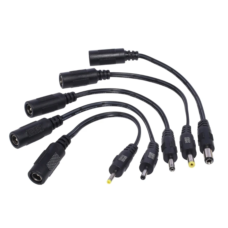 

5.5x2.1mm Female to 2.5x0.7mm 3.5x1.35mm 4.0x1.7mm Male Cord Multiurpose Reliable 5521 Female to Male Power Supply Cable