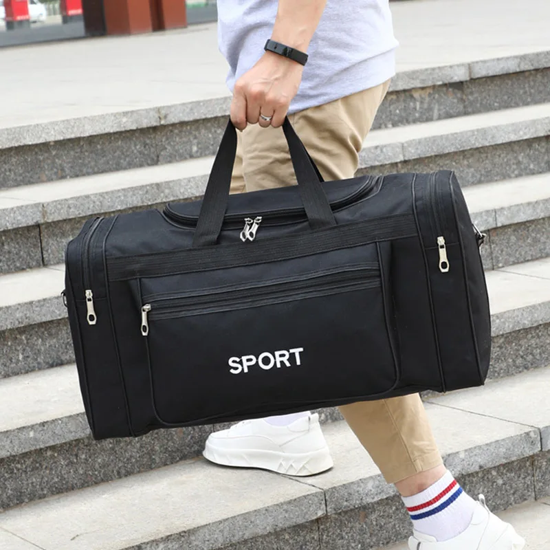

Large Capacity Gym Storage Bag Travel Men Lightweight Weekend Tote Bag Sports Shoulder Handbags Business Nylon Carrying Bag