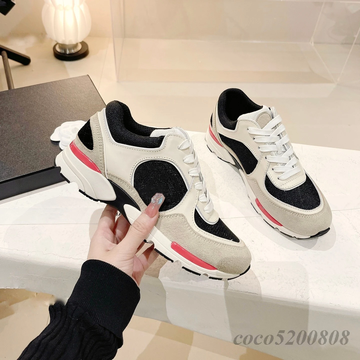 Genuine Leather Mixed Color Women Sneakers Platform Stretch Boots Crystal Pearls Patchwork Designer Shoes Chunky Heels Loafers
Genuine Leather Mixed Color Women Sneakers Platform Stretch Boots Crystal Pearls Patchwork Designer Shoes Chunky Heels Loafers