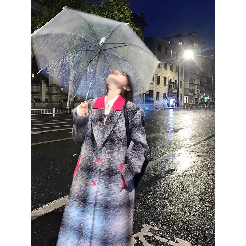 New autumn and winter plaid mid-length interlock woolen femal jacke twomen thick long woolen coat
New autumn and winter plaid mid-length interlock woolen femal jacke twomen thick long woolen coat