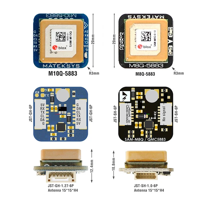 20X20mm MATEK M10Q-5883 GNSS GPS Module Magnetic Compass QMC5883L for RC Airplane FPV Freestyle Long Range Drones DIY Parts
20X20mm MATEK M10Q-5883 GNSS GPS Module Magnetic Compass QMC5883L for RC Airplane FPV Freestyle Long Range Drones DIY Parts