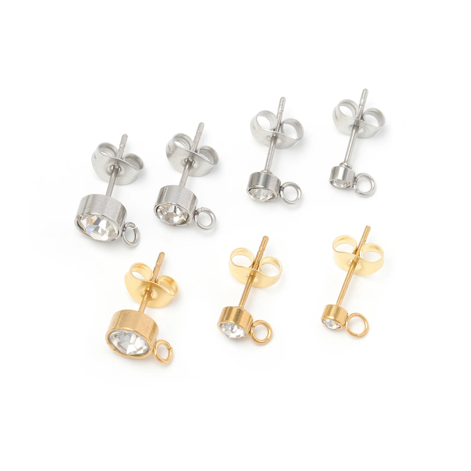 30pcs 3-6mm Stainless Steel Zircon Earring Finding Ear Clasps Hooks Fitting Jewelry Make DIY Accessory Iron Hook Ear Wire Supply
30pcs 3-6mm Stainless Steel Zircon Earring Finding Ear Clasps Hooks Fitting Jewelry Make DIY Accessory Iron Hook Ear Wire Supply