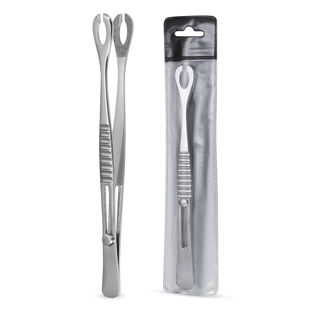 Fashion 1pc Locking Tweezers Steel o Piercing Forceps Clamp Tools
