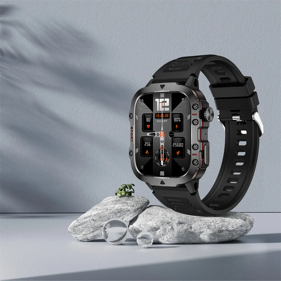 2026 New Rugged Military Smart Watches Men Bluetooth Call Health Monitoring AI Voice Sport Waterproof Smartwatch For Android Men 2026 New Rugged Military Smart Watches Men Bluetooth Call Health Monitoring AI Voice Sport Waterproof Smartwatch For Android Men