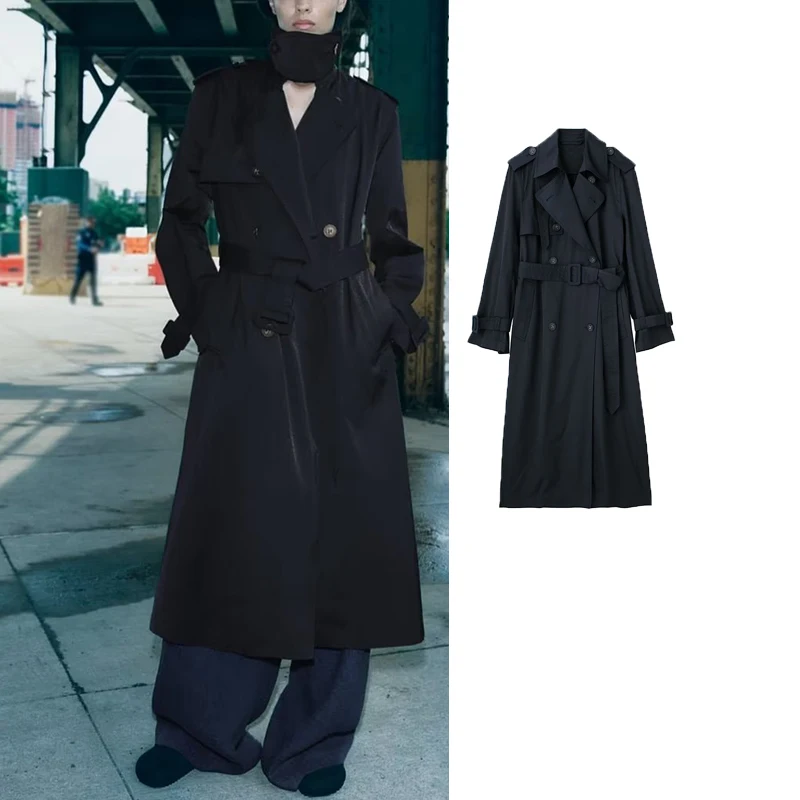 TRAF 2023 New Autumn Overcoat Women Fashion Double Breasted Casual Long Sleeved Trench Coat With Waistband Coat Women's Trench
TRAF 2023 New Autumn Overcoat Women Fashion Double Breasted Casual Long Sleeved Trench Coat With Waistband Coat Women's Trench