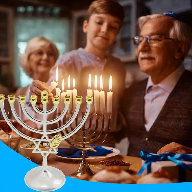 

Подсвечник hanukka Menorah подсвечник вмещает 9 свечей винтажный классический геометрический подсвечник подставка для мероприятий, банкетов